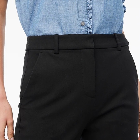 J. Crew Factory Petite Kallie straight leg pant BO900 Black 0P 0 - Picture 2 of 8